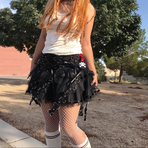 SOLD HELL BUNNY Goth Bondage Skirt 🖤🐰🔥 - Picture 3 of 6